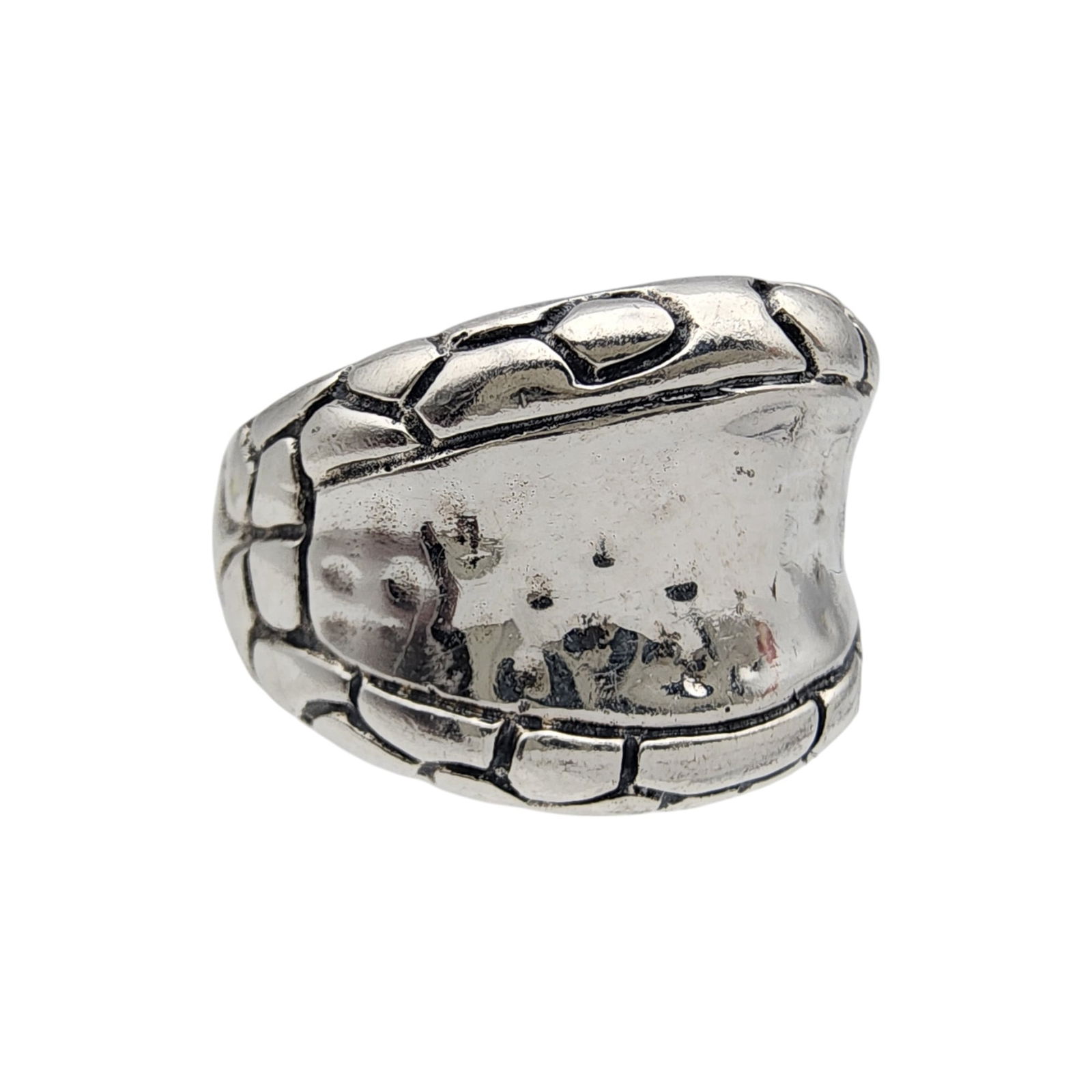 Sterling Silver Hammered Pebble Ring Sz 6.5 (1 of 7)