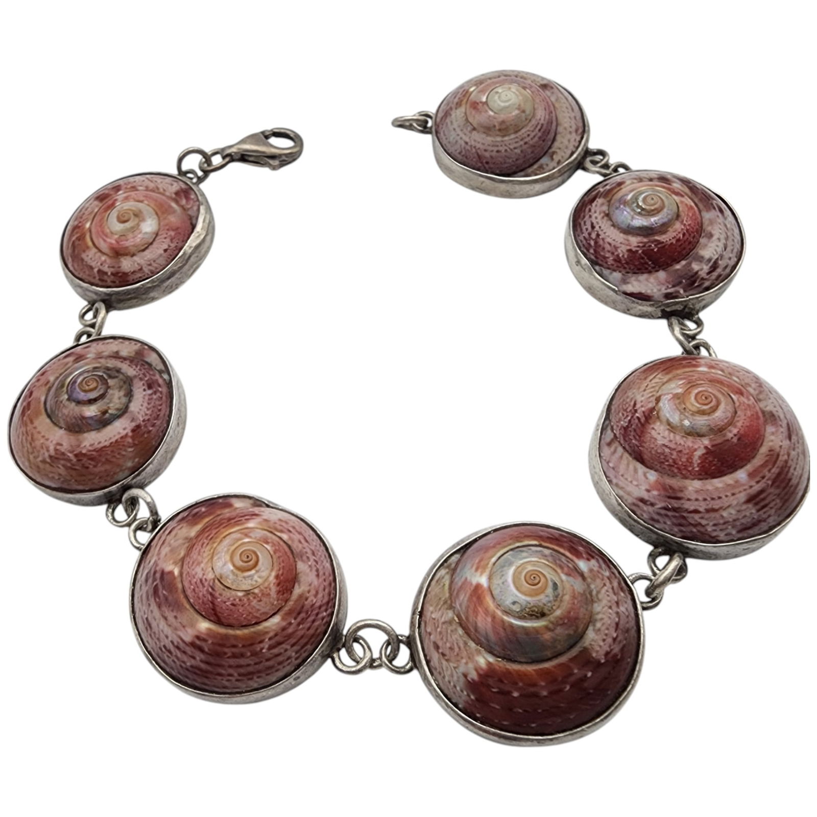 Sterling Silver Pink Shell Bracelet (1 of 7)