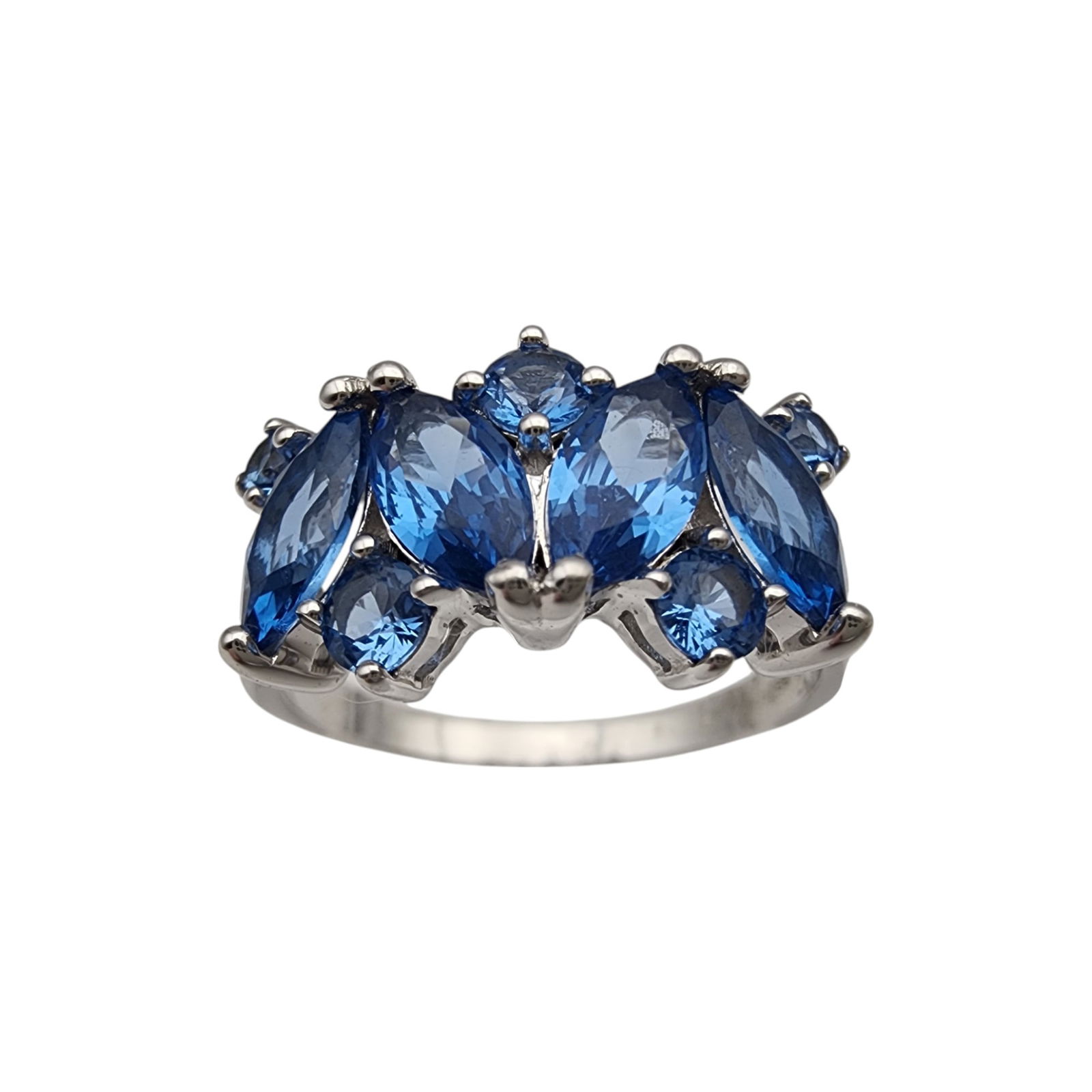 Sterling Silver Topaz Ring Sz 10 (1 of 8)