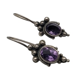 Sterling Silver Amethyst Earrings