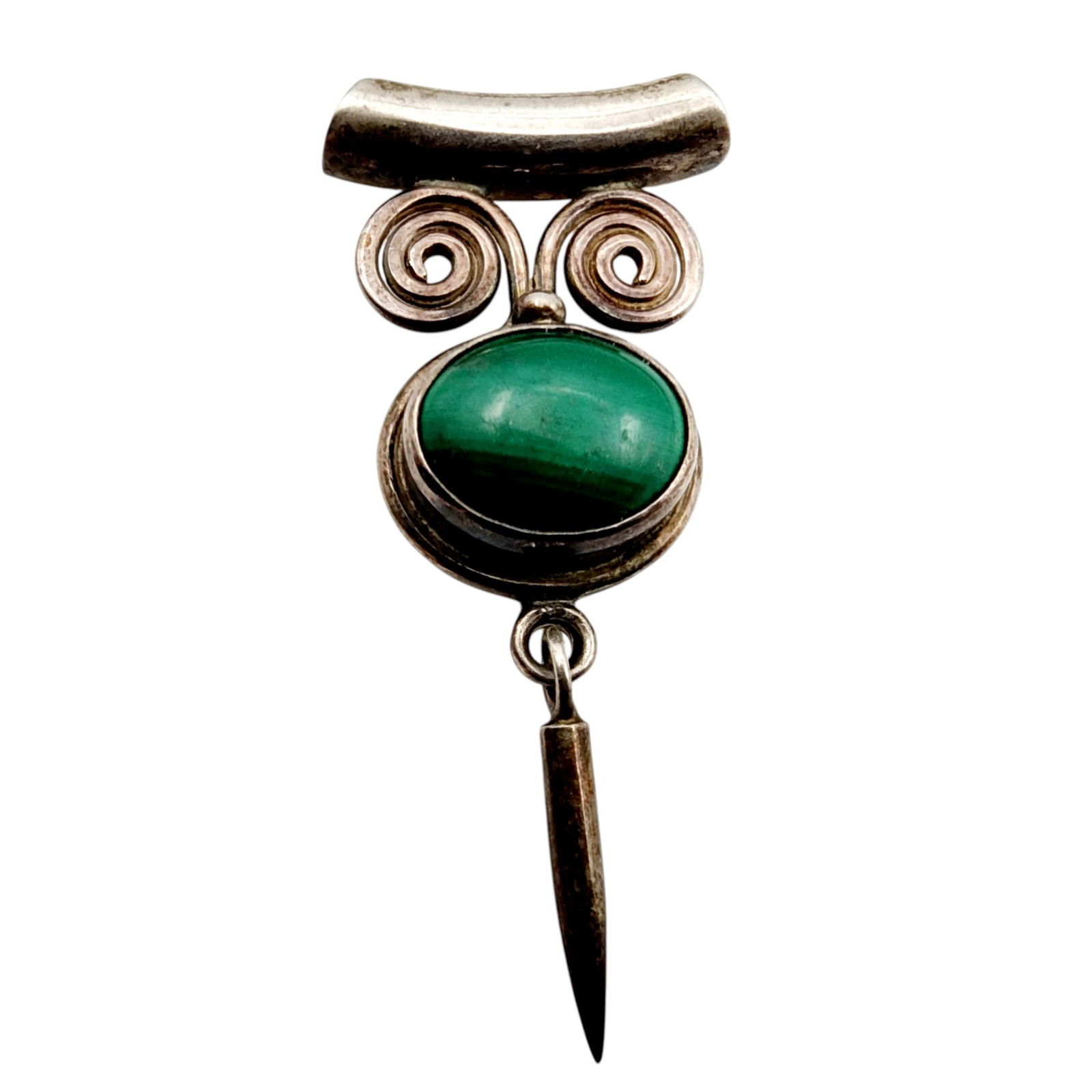 Sajen Sterling Malachite Pendant: Sajen Sterling Malachite Pendant 3.3g