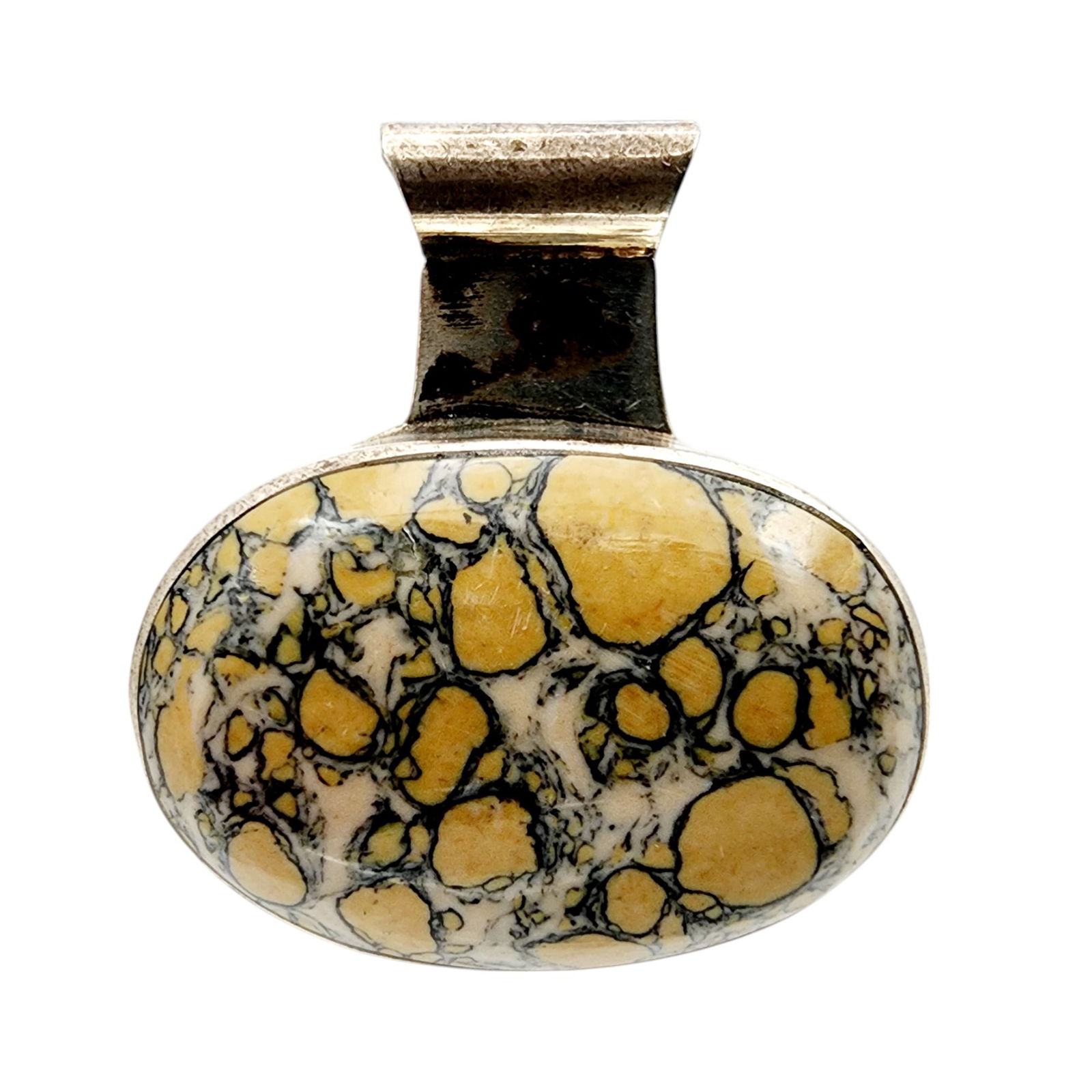 Sterling Silver Jasper Pendant: Sterling Silver Jasper Pendant 12.5g