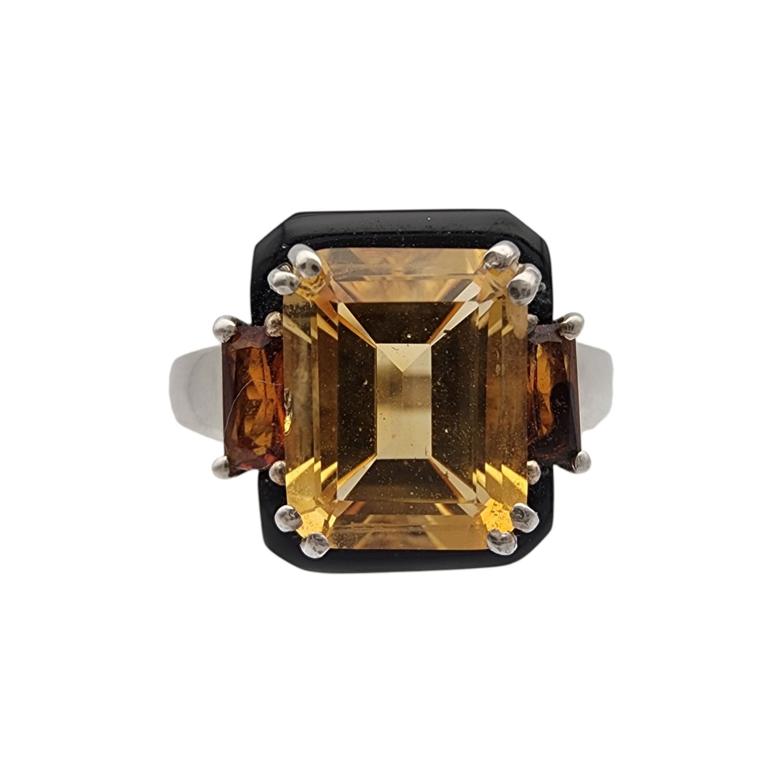 Sterling Silver Citrine Ring Sz 8 (1 of 7)