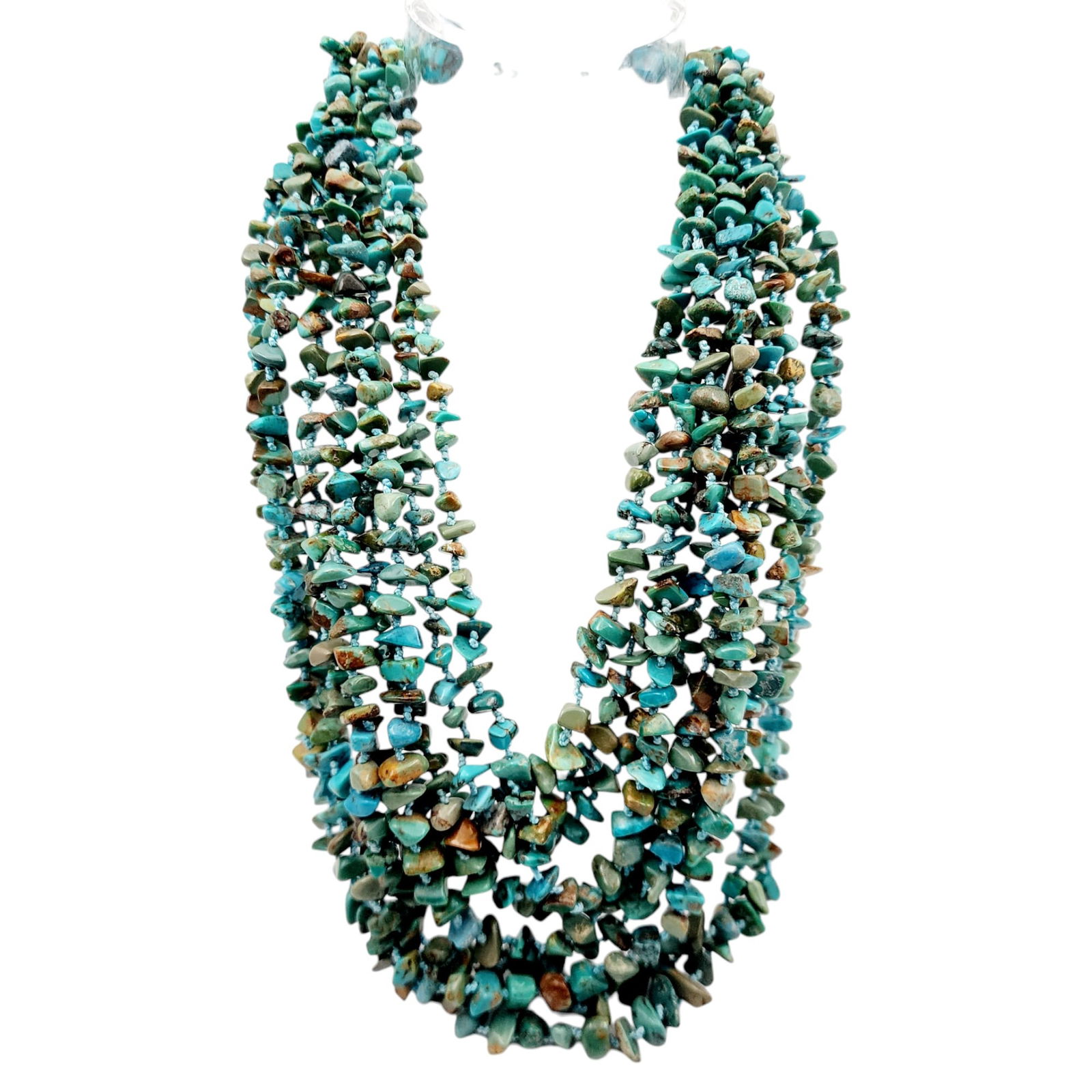Sterling Turquoise Multistrand Necklace (1 of 7)