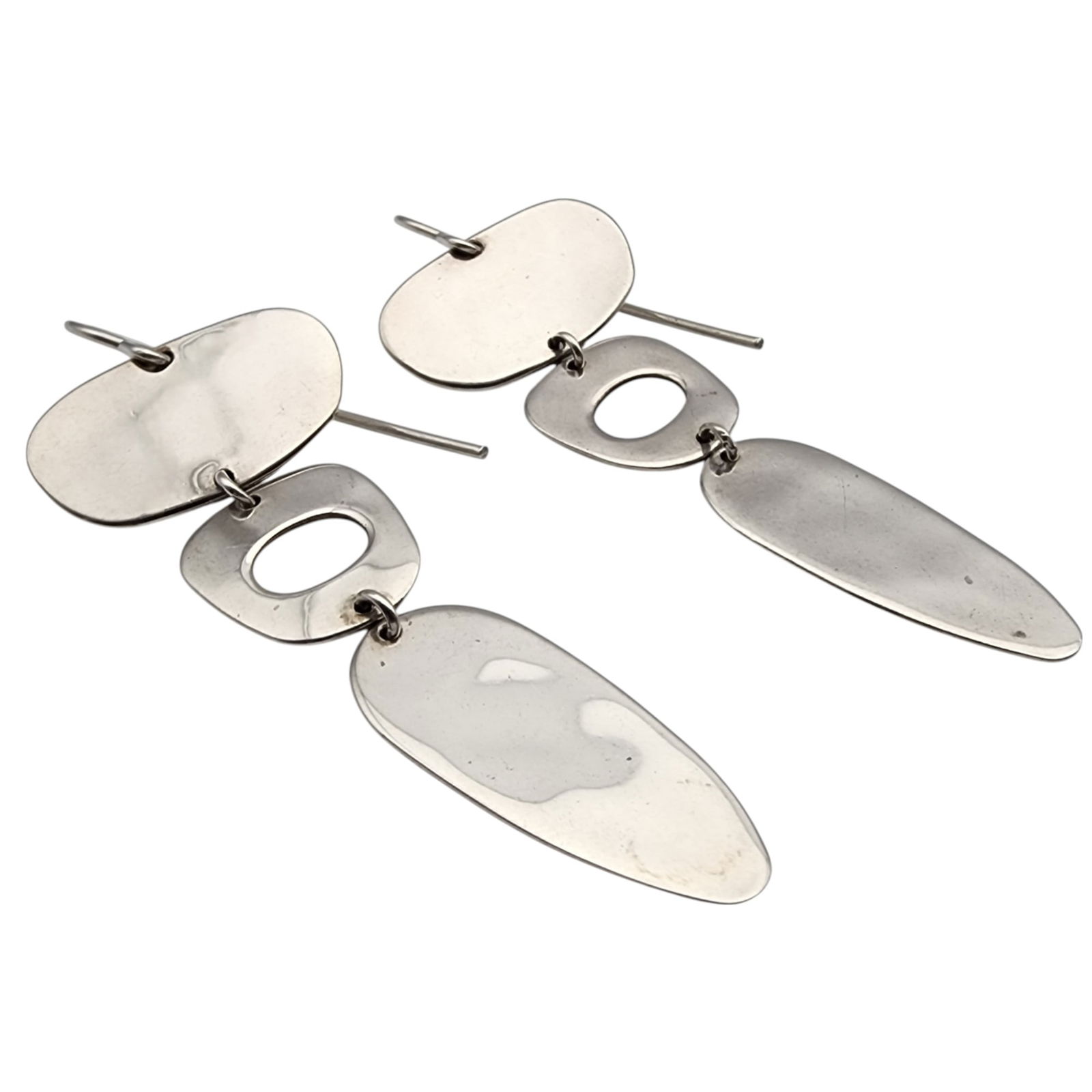 Robert Lee Morris Sterling Tier Earrings: Robert Lee Morris Sterling Tier Earrings, 6.5g