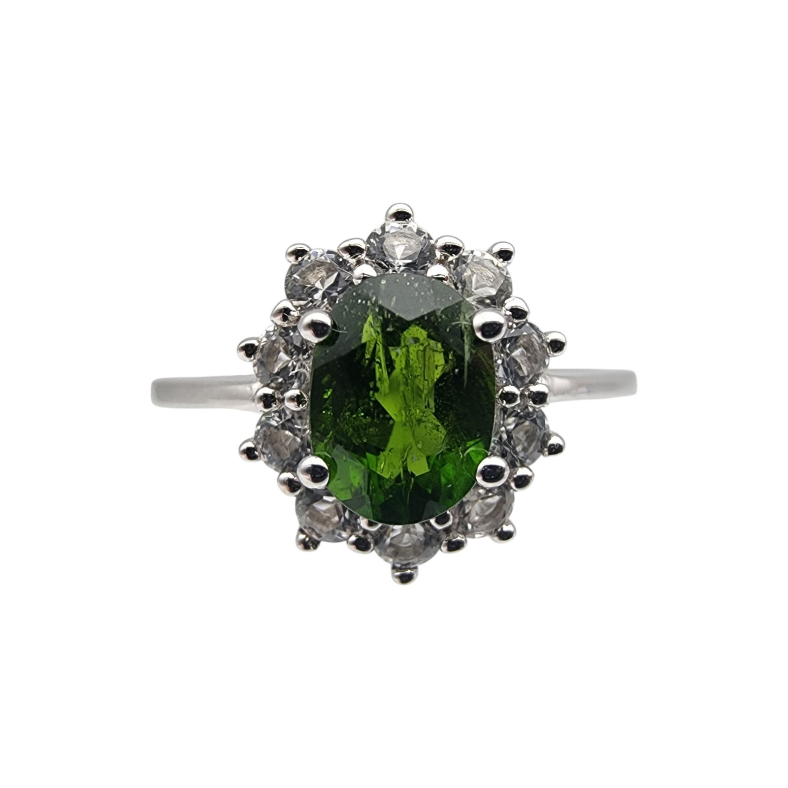 Sterling Silver Emerald Ring Sz 9.5 (1 of 5)