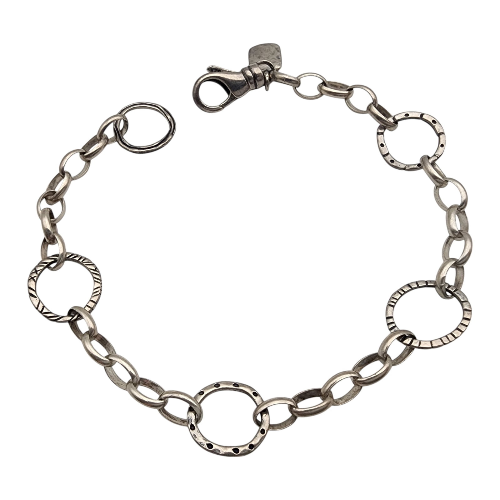 Silpada Sterling Silver Textured Link Bracelet: Silpada Sterling Silver Textured Link Bracelet, 8.1g
