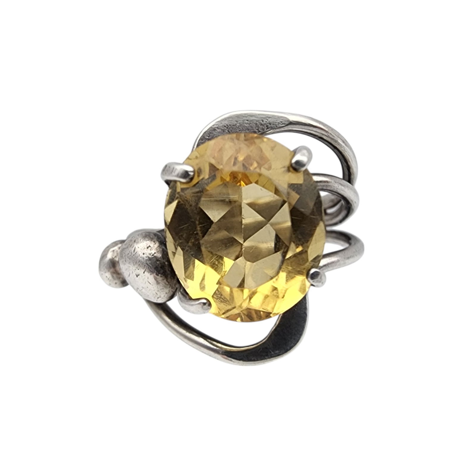 Sterling Silver Citrine Ring Sz 5.5 (1 of 6)