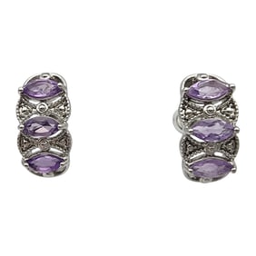Sterling Silver Amethyst Earrings