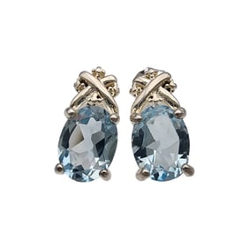 Sterling Silver Topaz Earrings