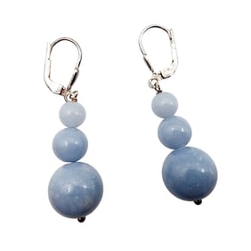 Sterling Blue Lace Agate Earrings