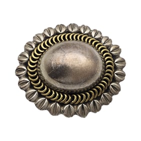 Taxco Sterling Silver Dome Brooch