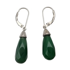 Sterling Silver Chrysoprase Earrings