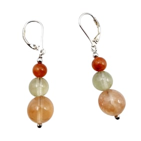Sterling Multistone Bead Earrings