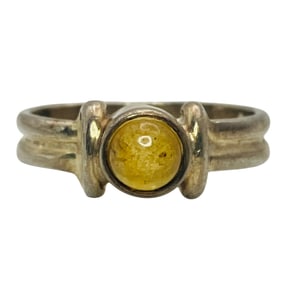 (M), GARNET Sterling Solitaire Ring, Size 5.5, 3.25 G