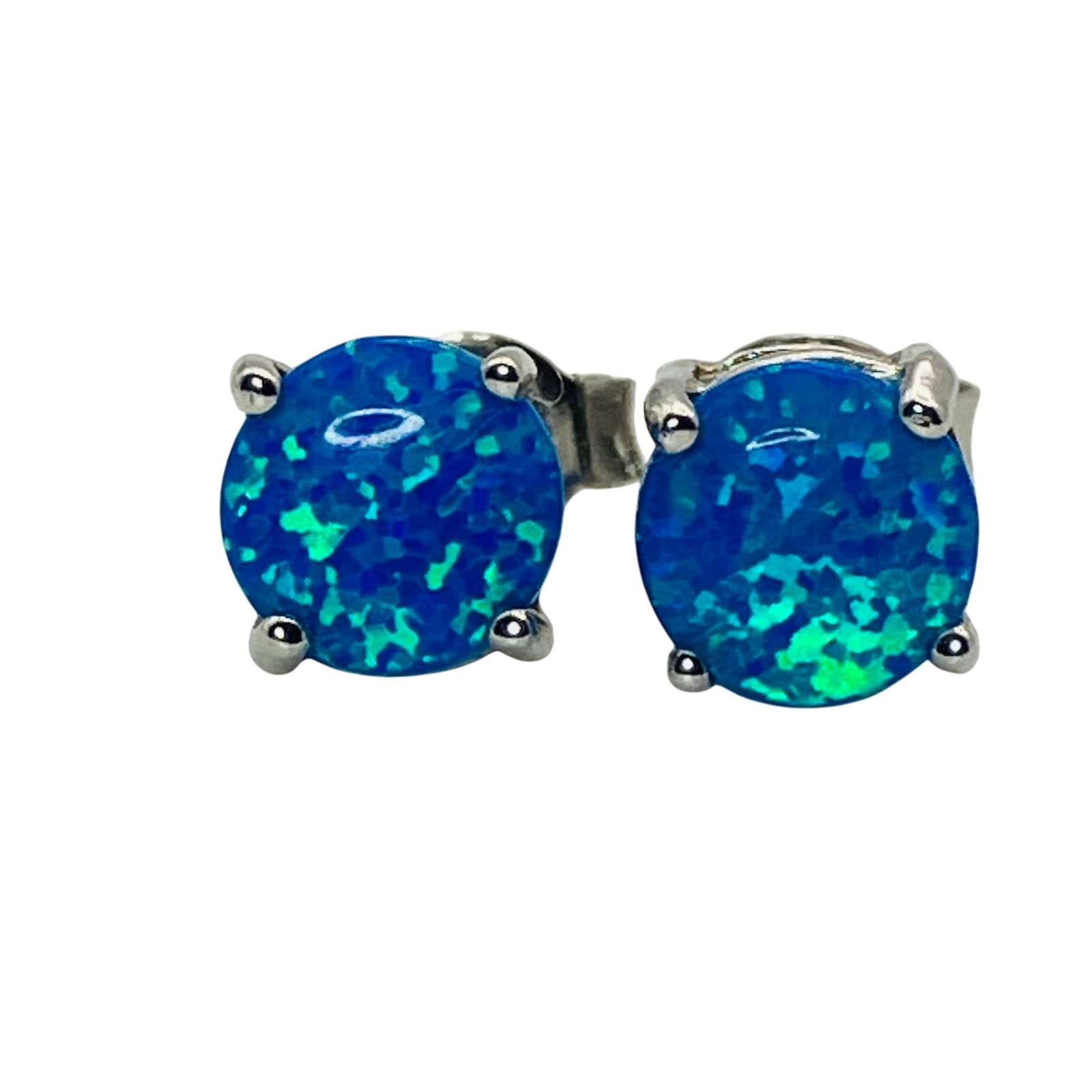 OPAL Sterling Stud Earrings, 1.26 G (1 of 7)