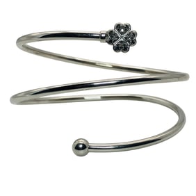 RL, Sterling Spiral Open Bangle Bracelet, 10.80 G