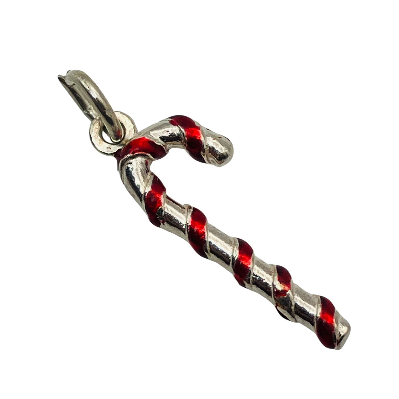 Sterling Candy Cane Pendant, 1.04 G: Sterling candy cane pendant 1.04 g