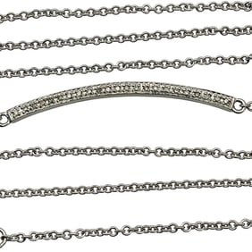 Sterling Cable Chain Bar Necklace, Unknown Marking, 3.16 G