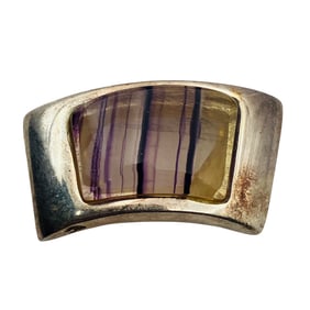 AMETHYST Sterling Bar Pendant, 9.34 G