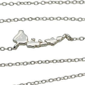 Sterling Hawaiian Islands Cable Chain Necklace, 1.51 G