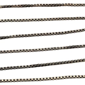 Italy Sterling Box Chain Necklace, 2.60 G