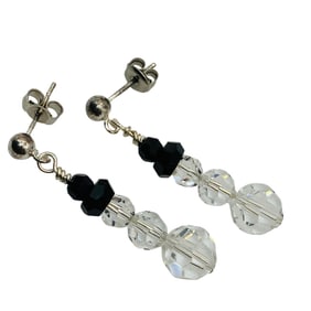 Sterling Snowman Dangle Earrings, 3.93 G