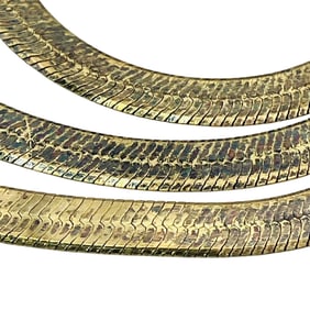 P.LUX, Italy, Sterling Herringbone Chain Necklace, 9.30 G