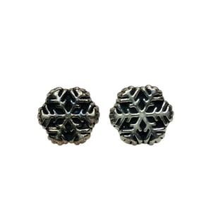 Sterling Snowflake Stud Earrings, 1.12 G