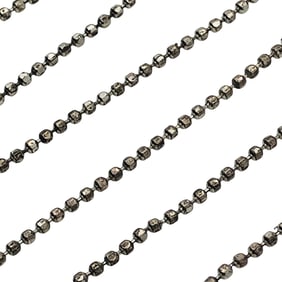 Italy Sterling Beaded Chain Necklace, 1.82 G
