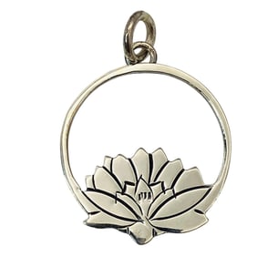Sterling Lotus Flower Pendant, 1.00 G