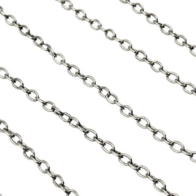 Sterling Cable Chain Necklace, 0.75 G