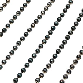 Sterling Beaded Chain Necklace, 2.67 G