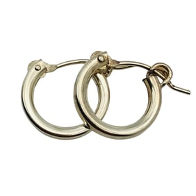 Sterling Hoop Earrings, 0.94 G