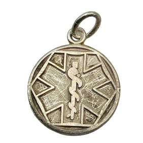 JMF, Sterling Medical Diabetic Pendant, 1.38 G