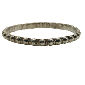 Sterling Beaded Eternity Band Ring, Size 4.5, 0.45 G