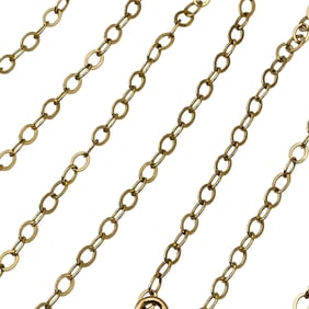 1/20 14K Gold Over Sterling Cable Chain Necklace, 0.66 G