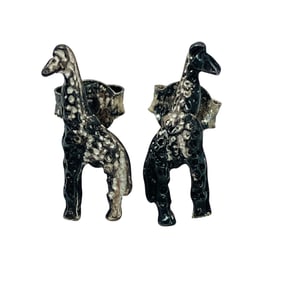 Sterling Giraffe Stud Earrings, 0.77 G