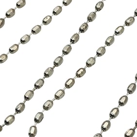 DANECRAFT, Italy, Sterling Beaded Chain Necklace, 3.41 G