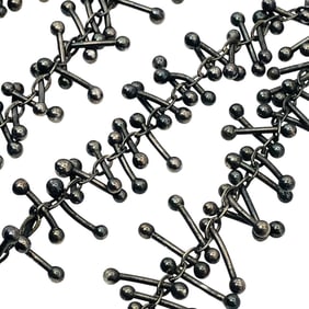 Sterling Rod Link Bracelet, 11.03 G