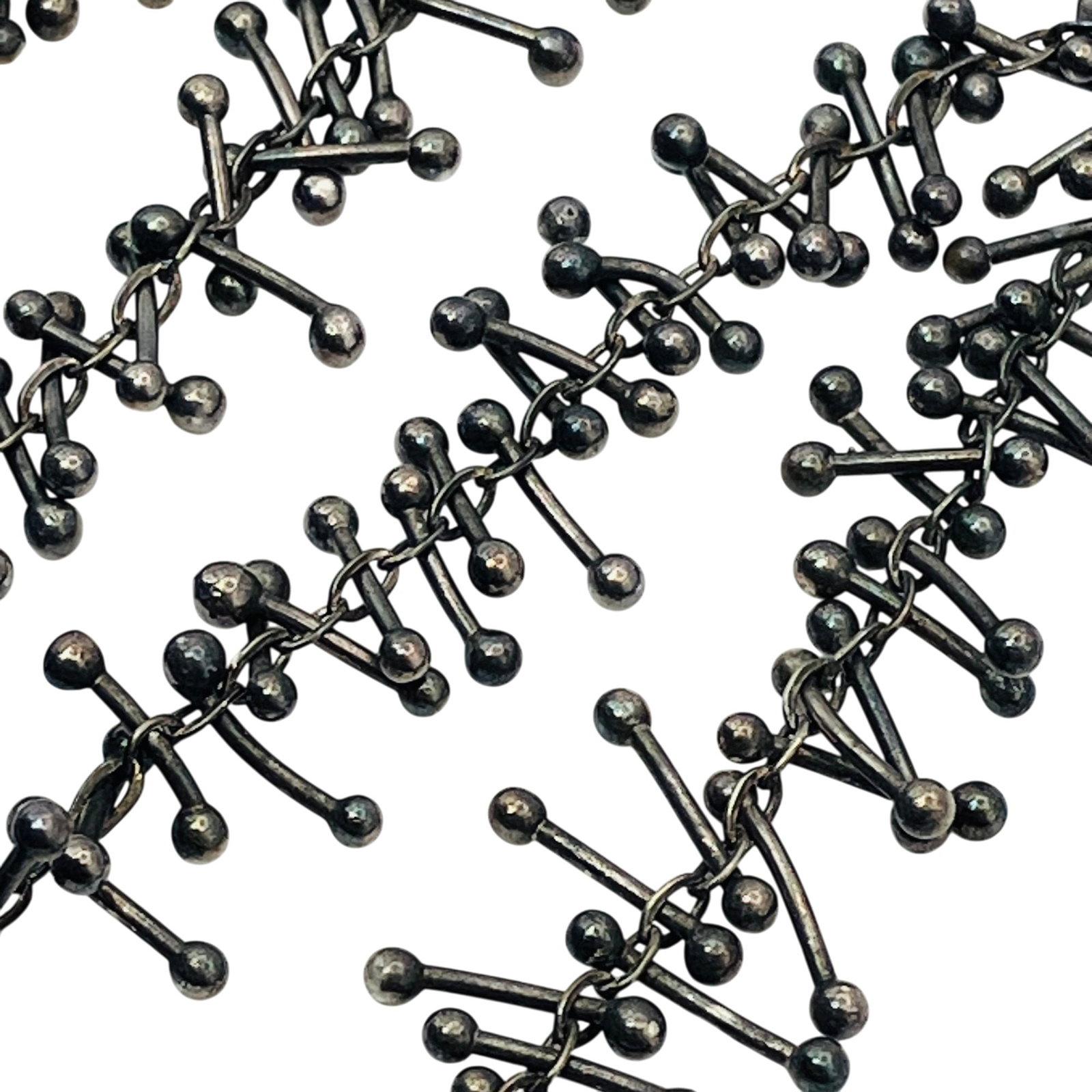 Sterling Rod Link Bracelet, 11.03 G: Sterling rod link bracelet 11.03 g