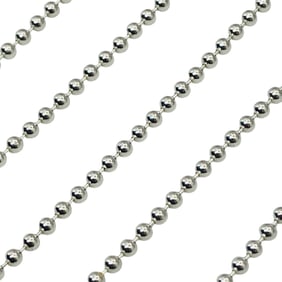 Italy Sterling Beaded Chain Necklace, 2.21 G