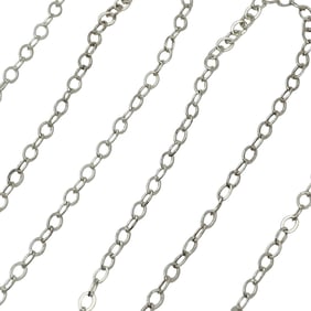Sterling Cable Chain Necklace, 0.87 G
