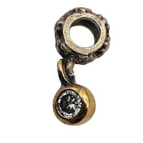 Sterling Clear Stone Pendant, 0.78 G