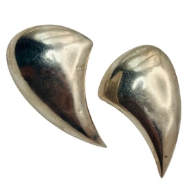 Sterling Unique Puffy Earrings, 8.44 G