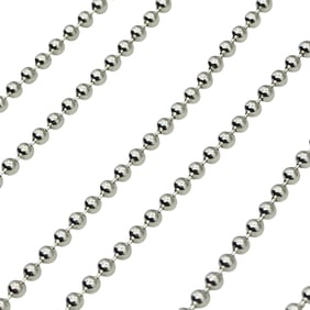 ITALY Sterling Beaded Chain Necklace, 2.23 G