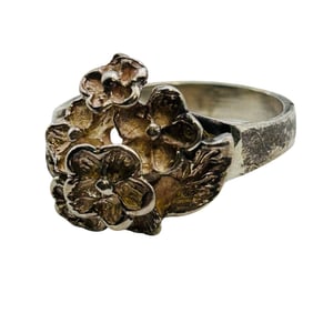 Multi Flower Sterling Ring Size 6.5, 3.8 G