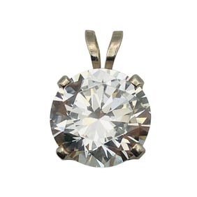 DQ, CUBIC ZIRCONIA Sterling Pendant, 1.40 G