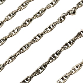Sterling Rope Chain Necklace, 2.40 G