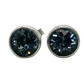 Sterling Stone Stud Earrings, 2.11 G